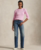 Polo Ralph Lauren Women's Cable-Knit Cotton Crewneck Sweater
