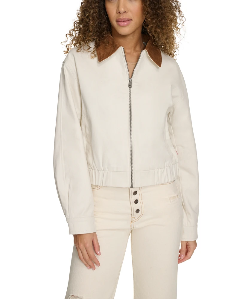 Levi's Women's Corduroy Collar Cotton Jacket