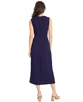 Luxely Women's Knot-Front Midi Dress