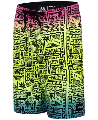 Hurley Big Boys Squiggle-Print Board Shorts