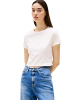 Tommy Jeans Women's Cropped Cotton Crewneck T-Shirt