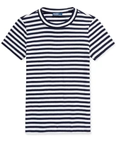 Polo Ralph Lauren Women's Striped Ribbed Cotton Crewneck Tee