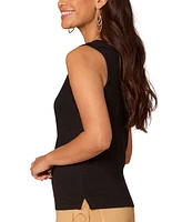 Democracy Women's Sleeveless Notched Scoopneck Knit Tank