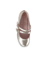 Jessica Simpson Toddler and Big Girls Amy Double strap Ballet Flat