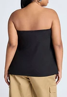 Eloquii Plus Linen Blend Column Tube Top