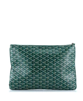 Pre-Owned Goyard Gm Senat Zip Pouch Coated Canvas