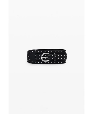 Desigual Women's Wide studded belt