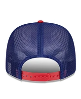 New Era Men's White/Red Texas Rangers 2025 Batting Practice 9SEVENTY Stretch-Snap Trucker Hat