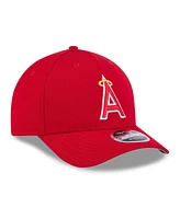 New Era Men's Red Los Angeles Angels 2025 Mlb Clubhouse 9FORTY Adjustable Hat