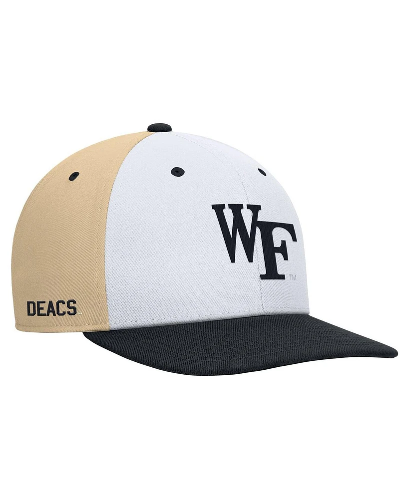 Nike Men's White/Gold Wake Forest Demon Deacons Pro Performance Snapback Hat