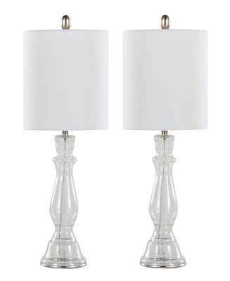 LumiSource Bishop 24" Glass Table Lamp, Set of 2