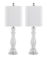 LumiSource Bishop 24" Glass Table Lamp, Set of 2