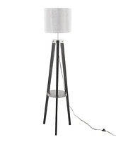 LumiSource Compass 58" Wood Floor Lamp