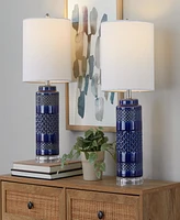 LumiSource Casa 21" Ceramic Table Lamp, Set of 2