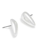 Robert Lee Morris Soho Silver Leaf Stud Earrings