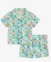First Impressions Baby Boys Tropical-Print Shirt & Shorts, 2 Piece Set, Exclusively at Macy's