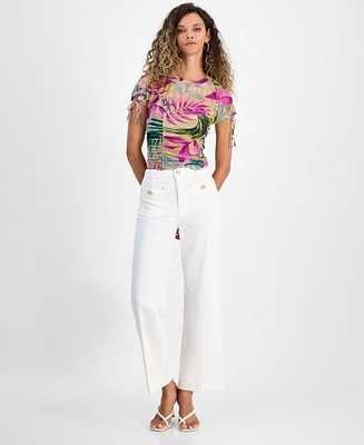 Guess Women's Sailor High-Rise Wide-Leg Jeans