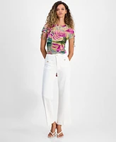 Guess Women's Sailor High-Rise Wide-Leg Jeans