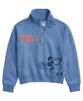Disney Big Girls Minnie French Terry Long Sleeve Tennis Top