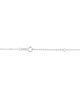 Effy Diamond Cluster Oval Halo 18" Pendant Necklace (5/8 ct. t.w.) in Sterling Silver
