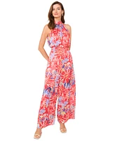 Vince Camuto Women's Printed Halter Wide-Leg Jumpsuit