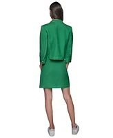 Karl Lagerfeld Paris Women's Linen-Blend 3/4-Sleeve Jacket