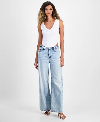 Guess Women's Cowl-Neck Rika Sleeveless Crop Top