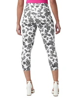 Hue Women's French Toile Denim Capri Leggings