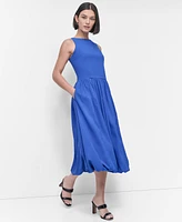 Dkny Women's Sleeveless Boat-Neck Midi Dress