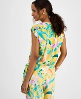 I.n.c. International Concepts Petite Side-Tie Top, Exclusively at Macy's