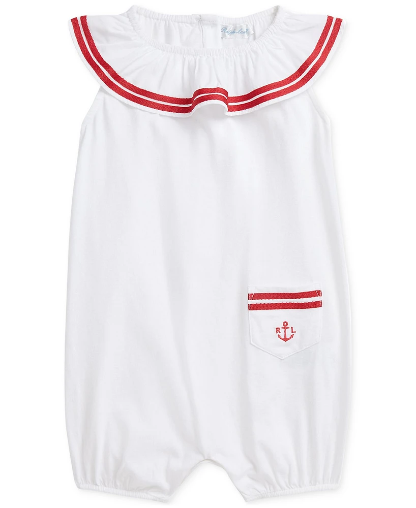 Polo Ralph Lauren Baby Girls Sailor One-Piece Romper