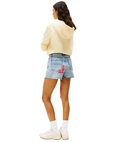 Tommy Jeans Women's Patchwork Frayed Denim Shorts