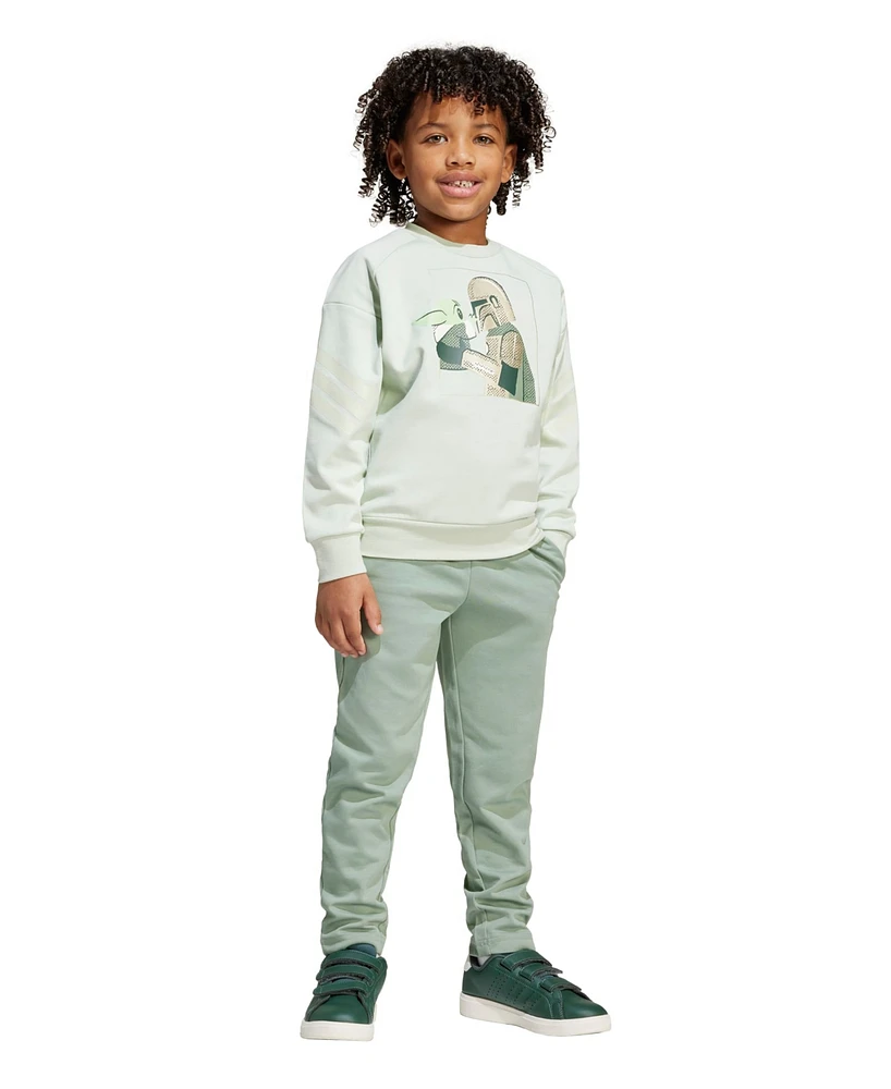 adidas Toddler Boys 2-Piece Star Wars Mandalorian Sweater and Joggers Set