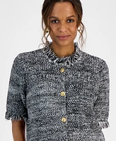 I.n.c. International Concepts Petite Short-Sleeve Cardigan, Exclusively at Macy's