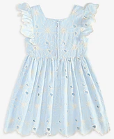 Rare Editions Toddler and Little Girls Enlarged Flora Eyelet Dress