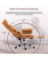 Dyhome Gaming Chair, Racing Office Ergonomic High-Back Pu Leather Reclining Computer Desk Executive Swivel Rolling Chair f