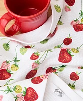 Fiesta Falling Strawberries Cotton Kitchen Towel Set, 16" x 28"