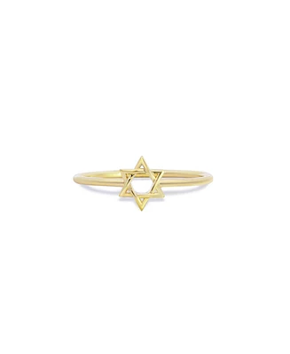 The Lovery Open Gold Star of David Ring 14K Gold