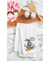 Happy Easter" Bunny Rabbit Spring Theme Kitchen Dishtowel