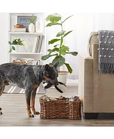 Bone Dry Hyacinth Shape Pet Storage Basket