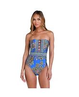 Sunshine 79 Women's One Piece Swimsuit Beatnik Blossoms Bandeau