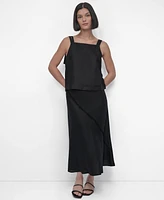 Dkny Women's Linen Tie-Strap Tank Top