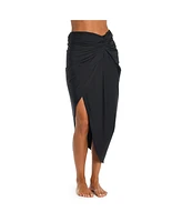 Sunshine 79 Women's Cover Up Swim Solids Convertible Faux Wrap