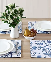 Laura Ashley Summer Palace Cork Placemats Set of 4, 16" x 12"