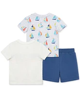 Little Me Baby Boys 3-Pc. Sailboats T-Shirts & Shorts Play Set