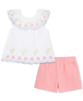 Little Me Baby Girls 2-Pc. Eyelet Tunic & Shorts Play Set