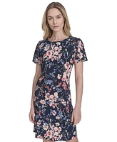 Tommy Hilfiger Women's Floral Flutter-Sleeve Shift Dress