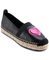 Karl Lagerfeld Paris Women's Manika Heart Patch Espadrille Flats