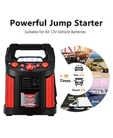 Jump Starter Air Compressor Power Bank Charger with Led Light and Dc Outlet