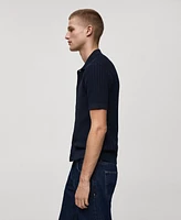 Mango Men's Cotton Structured Polo Shirt